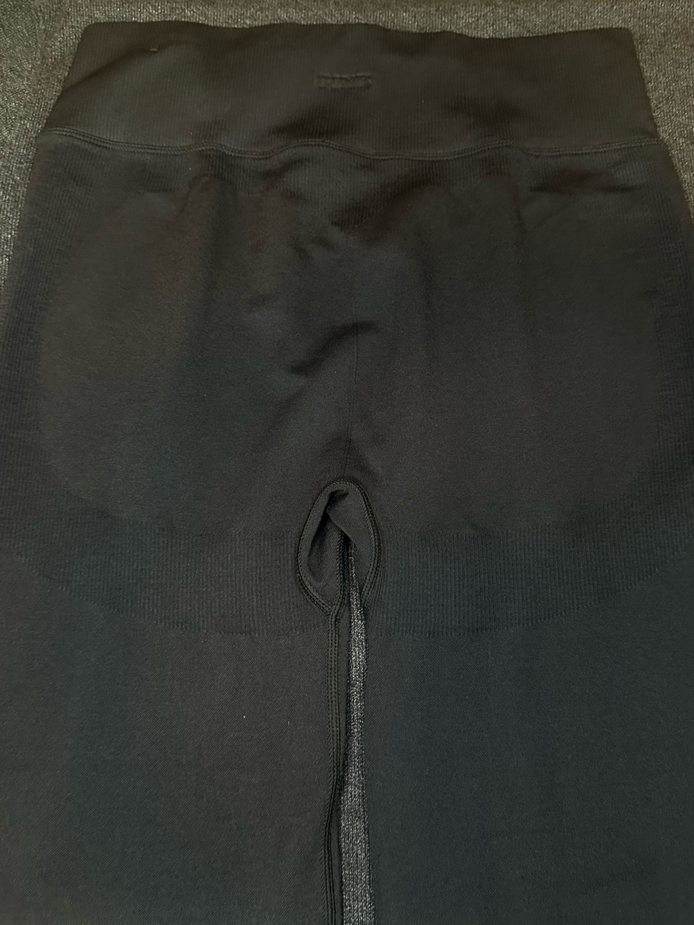 PINK Victoria’s Secret Black High Rise Leggings Ribbed Panel Size Large